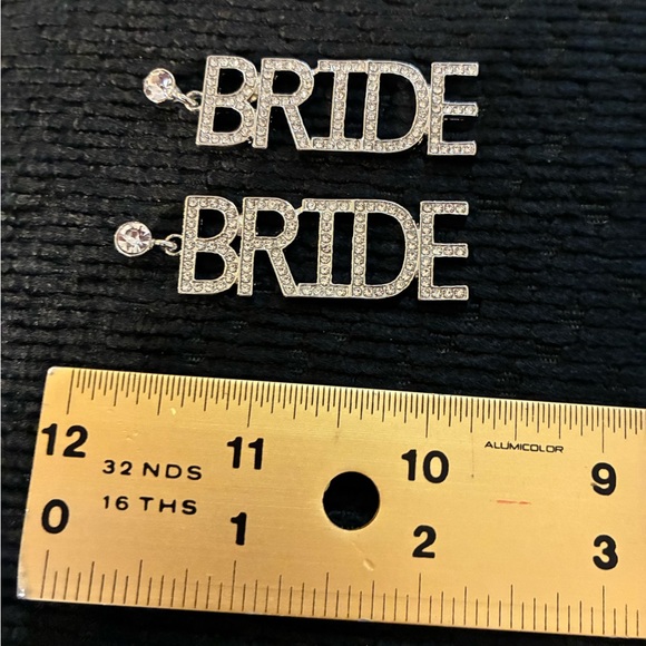 Sparkly EUC BRIDE Earrings // Bachelorette Earrings // Bridal Shower Gift - Picture 6 of 8